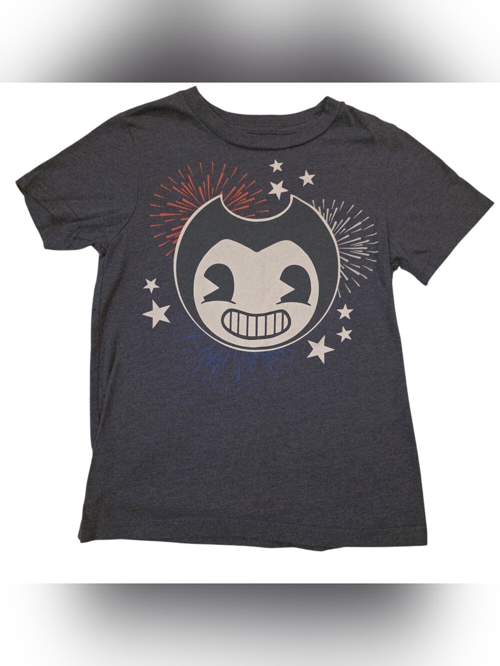 Bendy Fireworks Graphic Tee Blue